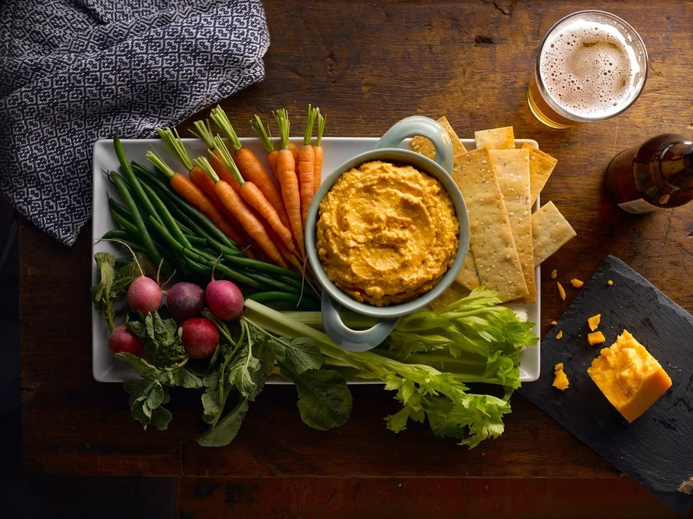 Beer Cheese and Vegetables
